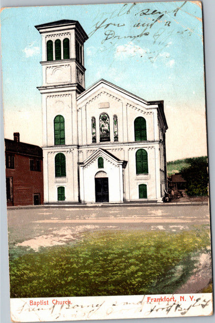 Postcard NY Frankfort Baptist Church