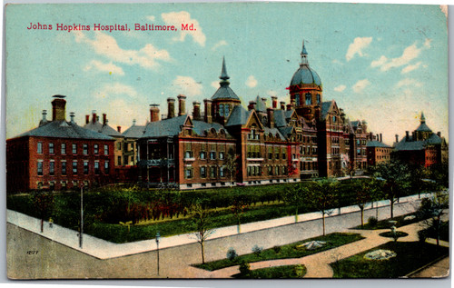 Postcard MD Baltimore Johns Hopkins Hospital 1909