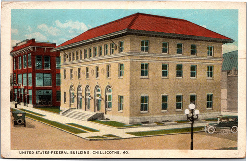 Postcard MO Chillicothe United States Federal Building