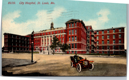 Postcard MO St. Louis City hospital