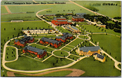 Postcard NEBoys Town - Father Flanagan's Boys' Home aerial