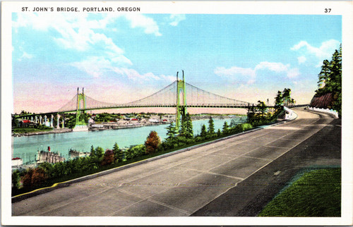 Postcard OR Portland St. John's Bridge