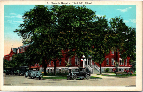 Postcard IL Litchfield St. Francis Hospital