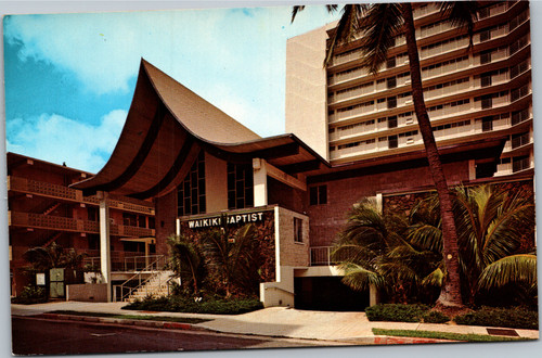 Postcard HI Honolulu Waikiki Baptist Church