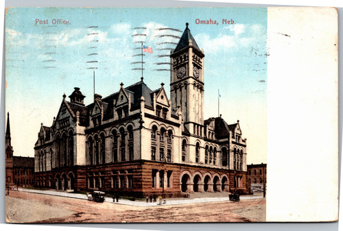 Postcard NE Omaha Post Office