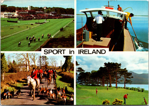 Sport in Ireland - fishing golfing fox hunt horseracing