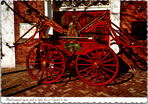 Hand pumped engine used to fight fire at Capitol in 1851