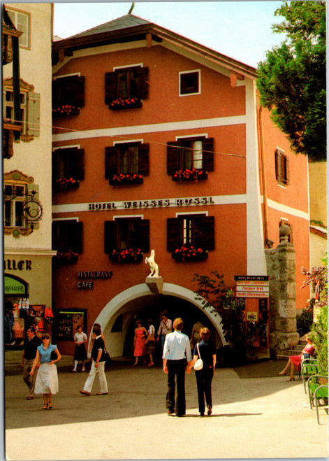 Postcard Austria St. Wolfgang Hotel Weisses Russl