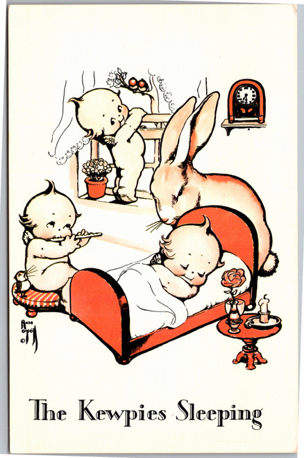 Postcard The Kewpies Sleeping - reproduction