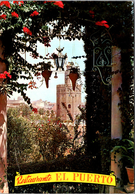 Restaurante El Puerto  View of Torre del Oro from garden terrace