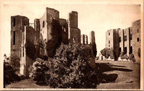 Leicester's Buildings and Keep, from South, Kenilworth Castle