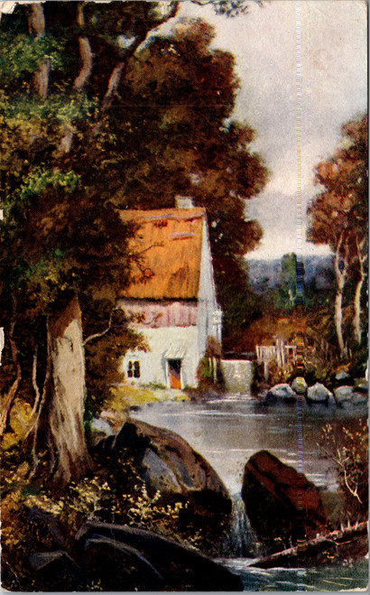 Serene Landscape with Cottage and river