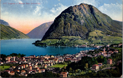 Lugano and Monte San Salvatore Lake