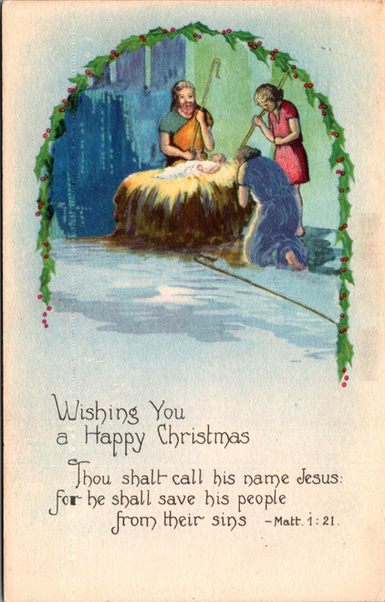 Wishing you a Happy Christmas - nativity scene