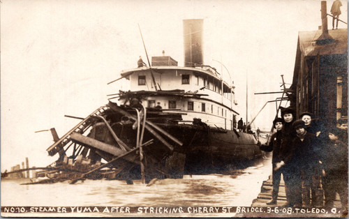 Steamer Yuma after Stricking Cherry St Bridge