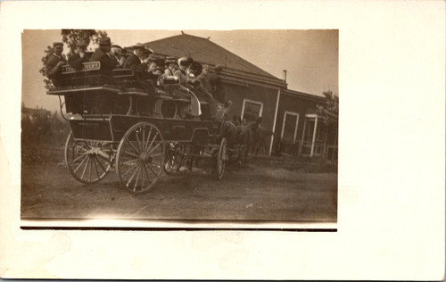 Stagecoach with riders Stagecoach with riders