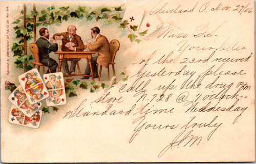 Men playing cards - 1906 OH Men playing cards - 1906 OH