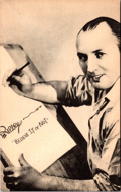 Robert Ripley Believe It or Not Cartoonist at Drawing Board  (42-099)