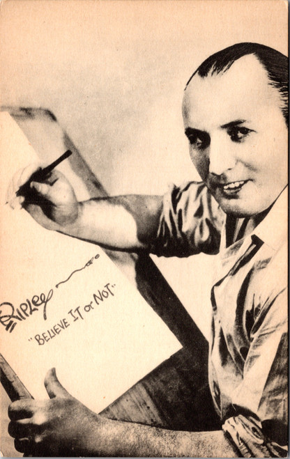 Robert Ripley Believe It or Not Cartoonist at Drawing Board  (42-100)