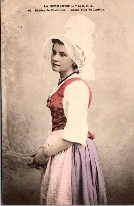 Young Woman of Lisieux in Traditional Costume