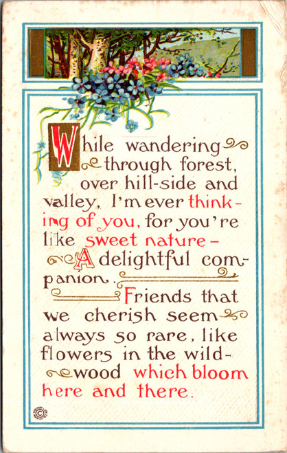 While wandering through forest  A delightful companion poem, 1915 While wandering through forest  A delightful companion poem, 1915