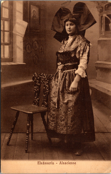 Alsacienne Woman in Traditional Costume