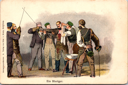 German fencing Ein blutiger a bloody one