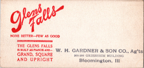 Gens Falls Insurance W. H. Gardner and Son agents Bloomington IL Gens Falls Insurance W. H. Gardner and Son agents Bloomington IL