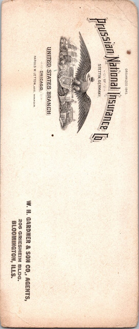 Prussian National Insurance Co W. H. Gardner and Son agents Bloomington IL Prussian National Insurance Co W. H. Gardner and Son agents Bloomington IL