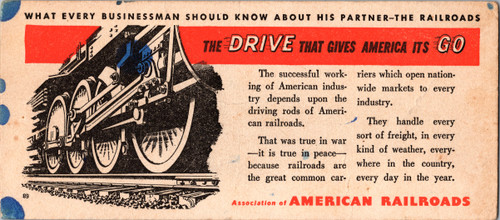 Assoc American Railroads The Drive That Gives America its GO Assoc American Railroads The Drive That Gives America its GO
