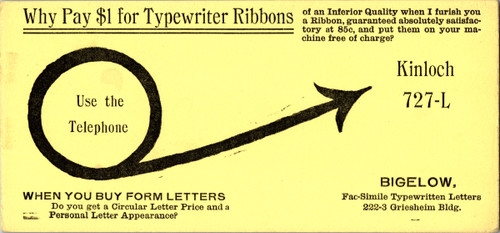 Bigelow Typewriter Ribbon Bloomington IL Bigelow Typewriter Ribbon Bloomington IL