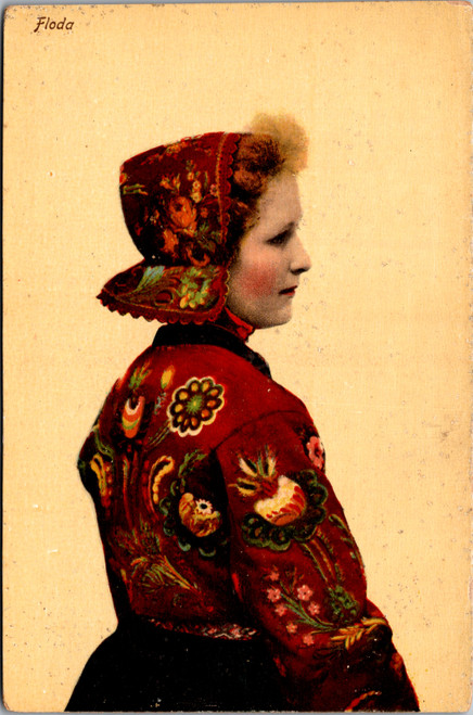 Floda Sweden Portrait of woman in traditional folk dress