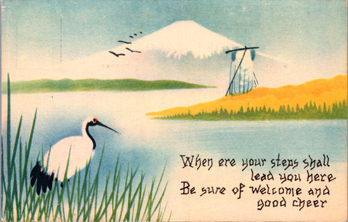 Mt. Fuji Crane and good cheer poem