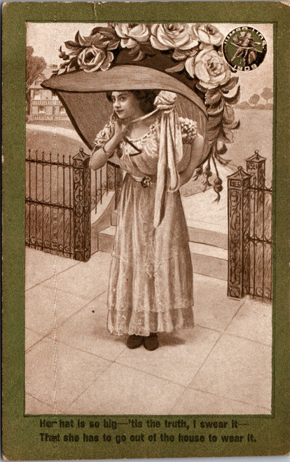 Jumbo Lid Her Hat is so big I swear it She has to go out the house to wear it Jumbo Lid Her Hat is so big I swear it She has to go out the house to wear it