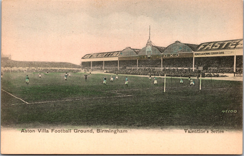 Aston Villa Football Ground Birmingham  Valentines Series Vintage Postcard H4100