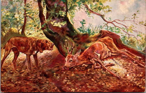 Hunting Dog and Wounded Deer