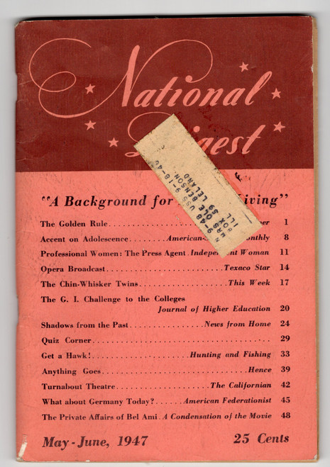 National Digest May 1947 Column Publishing Company