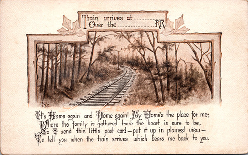 Greeting Train Arrives at Homes the Place for me Greeting Train Arrives at Homes the Place for me