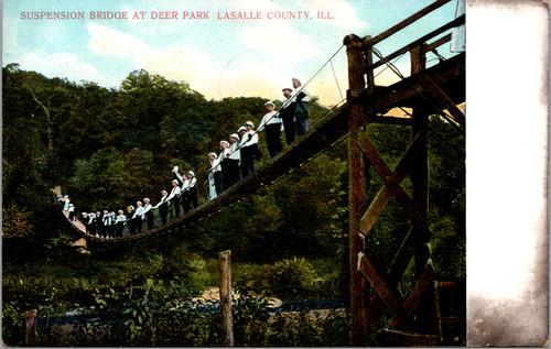 Suspension Bridge at Deer Park - Lasalle County IL