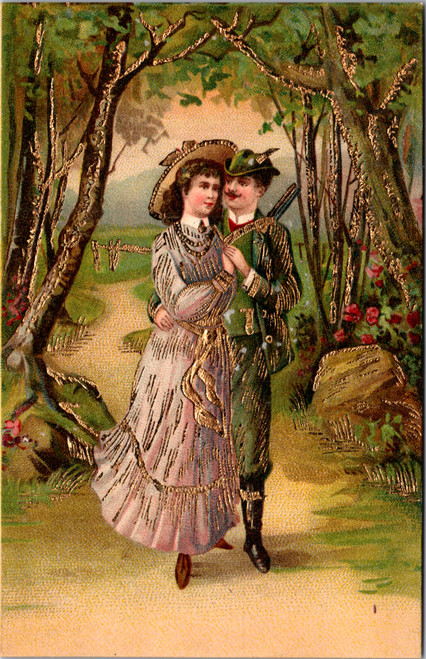Couple Walking in Forest