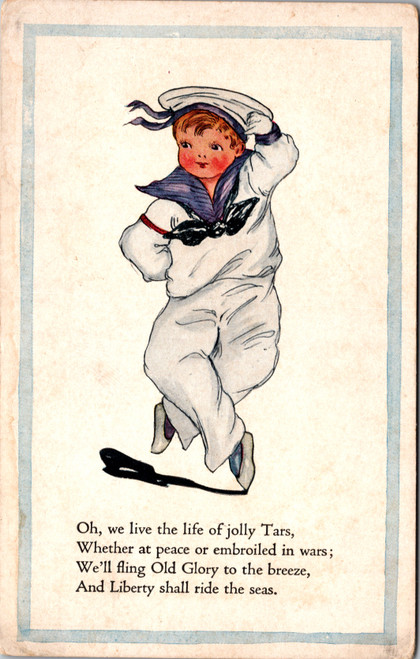 Toddler Navy dancing We live the life of jolly Tars