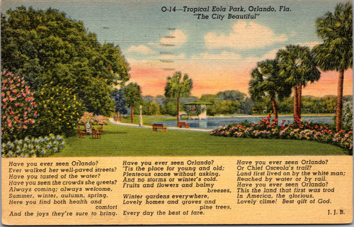 Tropical Eola Park The City Beautiful poem