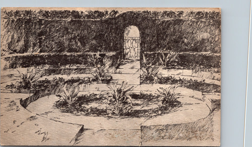 Walled Garden at Killearn - from drawing by Edward Hill