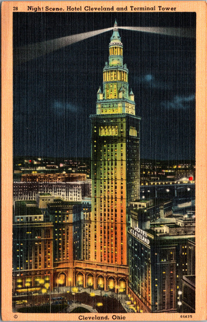 Night Scene Hotel Cleveland and Terminal Tower