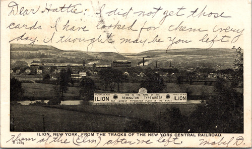 Remington Typewriter plant view from the New York Central Railroad in Ilion NY