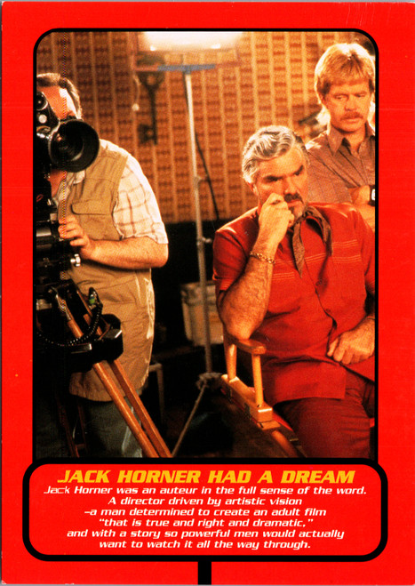 Boogie Nights advertising postcard showing Burt Reynolds as Jack Horner