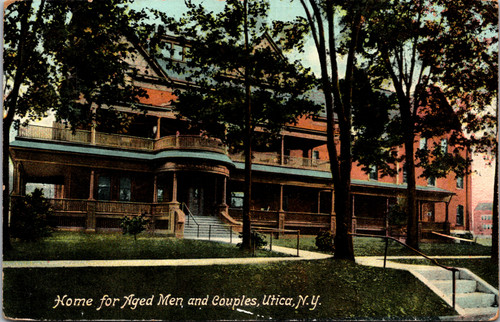 Home for Aged Men and Couples Utica New York postcard