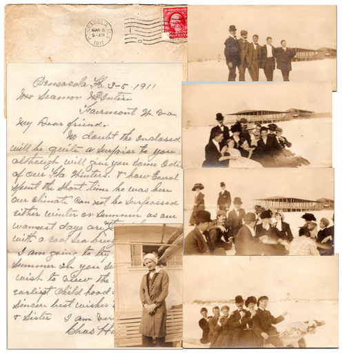 1911 Pensacola Florida Edwardian Travel Archive with Letter and Photographs