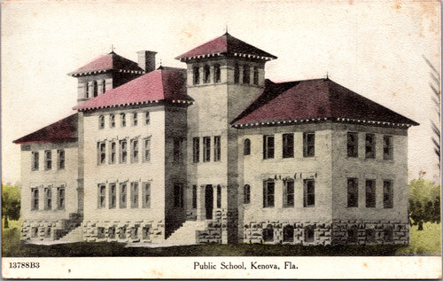 Undivided back era postcard showing Public School building in Kenova Florida