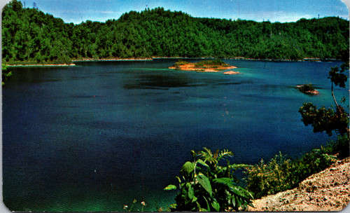 Vintage postcard of Laguna Pojoj in Montebello National Park Chiapas Mexico